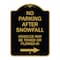 Signmission No Parking After Snowfall Vehicles May Be Towed or Plowed-In with Right Arrow, A-DES-BG-1824-23786 A-DES-BG-1824-23786 - alternate 1